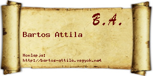 Bartos Attila névjegykártya