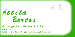 attila bartos business card